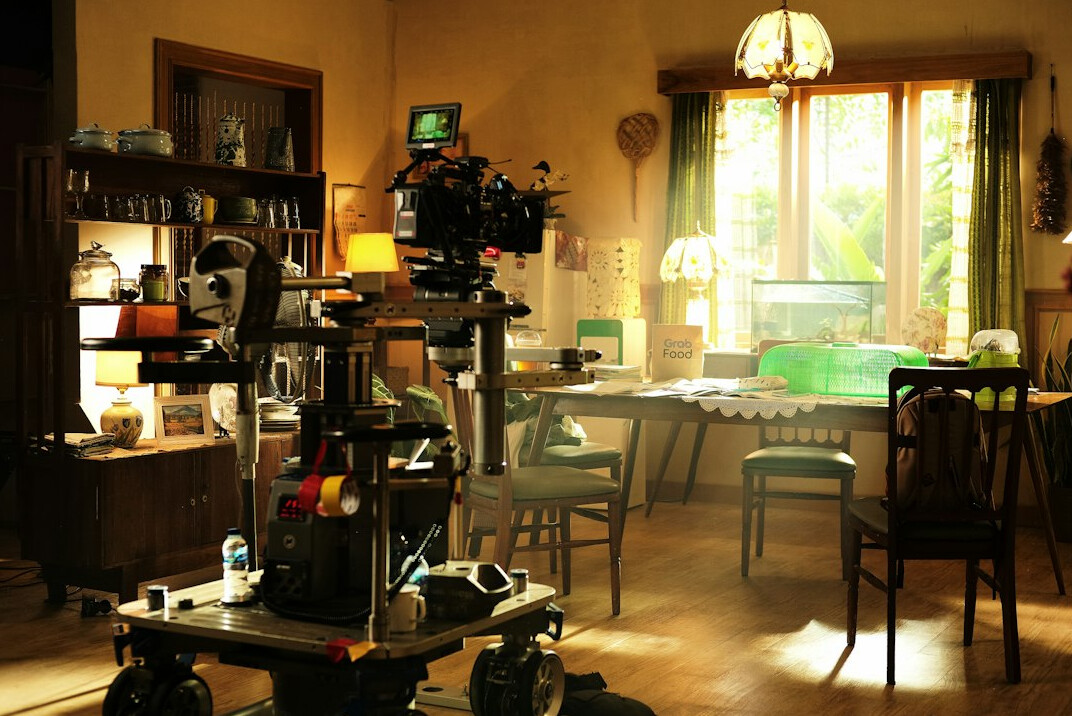 modern film set interior